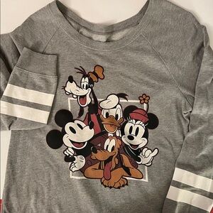 Disney Women’s Gray Sweatshirt with Classic Characters